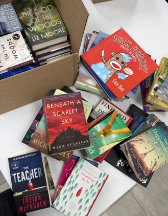 Books ready to be shared with Long Island families
